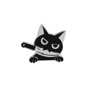 Small knife cat brooch